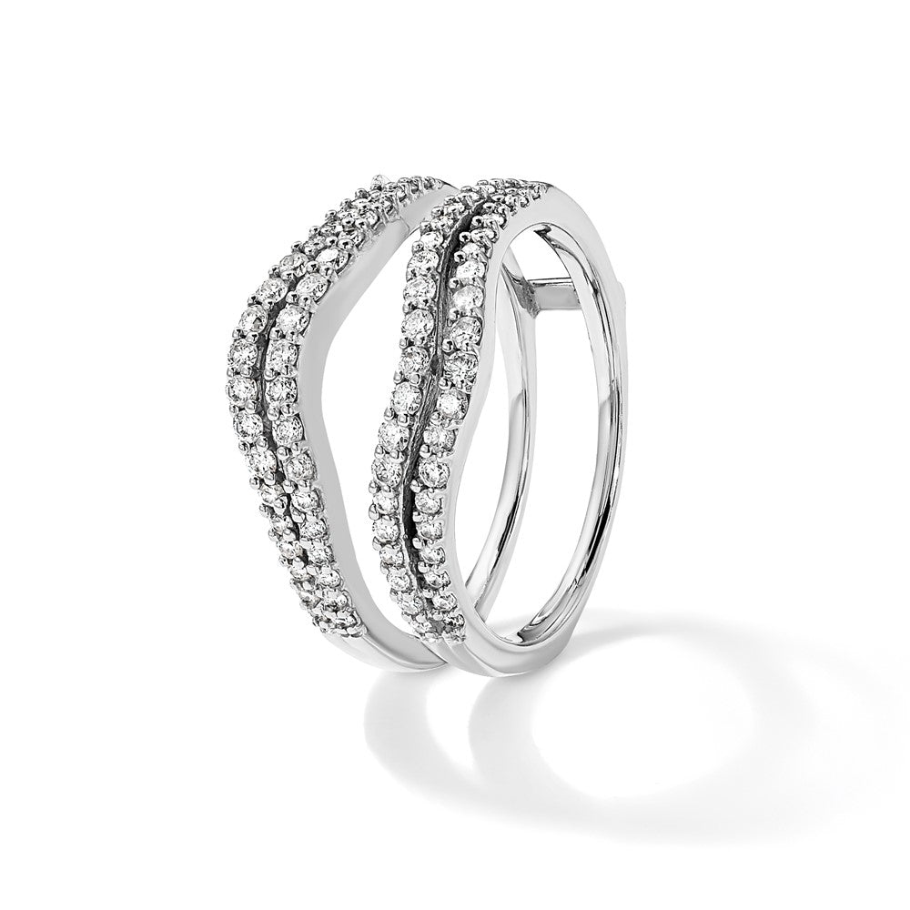 14K White Gold 5/8 carat Diamond Complete Ring Guard