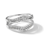 14K White Gold Diamond Guard