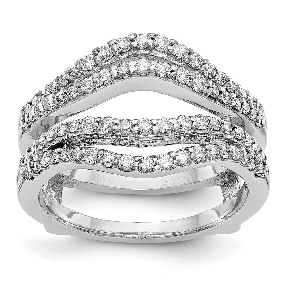 14K White Gold 5/8 carat Diamond Complete Ring Guard