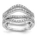 True Origin 14K White Gold 5/8 carat Lab Grown Diamond VS+ F+ Complete Ring Guard