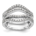 14K White Gold Diamond Guard