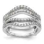 14K White Gold Diamond Guard