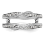 14K White Gold 1/4 carat Diamond Complete Ring Guard