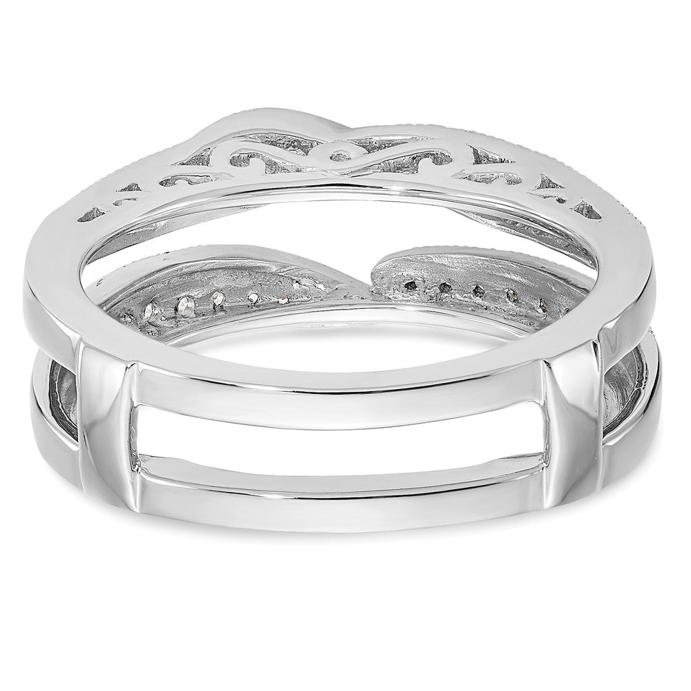 14K White Gold 1/4 carat Diamond Complete Ring Guard