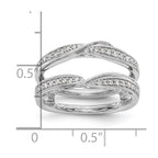 14K White Gold 1/4 carat Diamond Complete Ring Guard