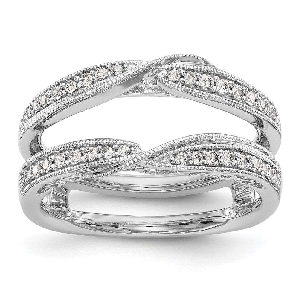 14K White Gold 1/4 carat Diamond Complete Ring Guard