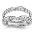 14K White Gold 1/4 carat Diamond Complete Ring Guard