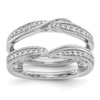 14K White Gold 1/4 carat Diamond Complete Ring Guard
