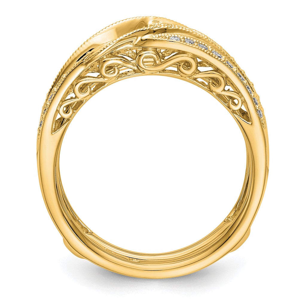 14K Yellow Gold Diamond Guard