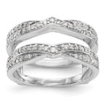 14K White Gold Diamond Guard