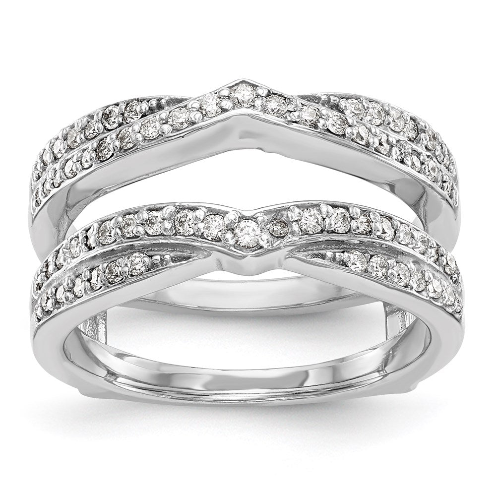 14K White Gold Diamond Guard