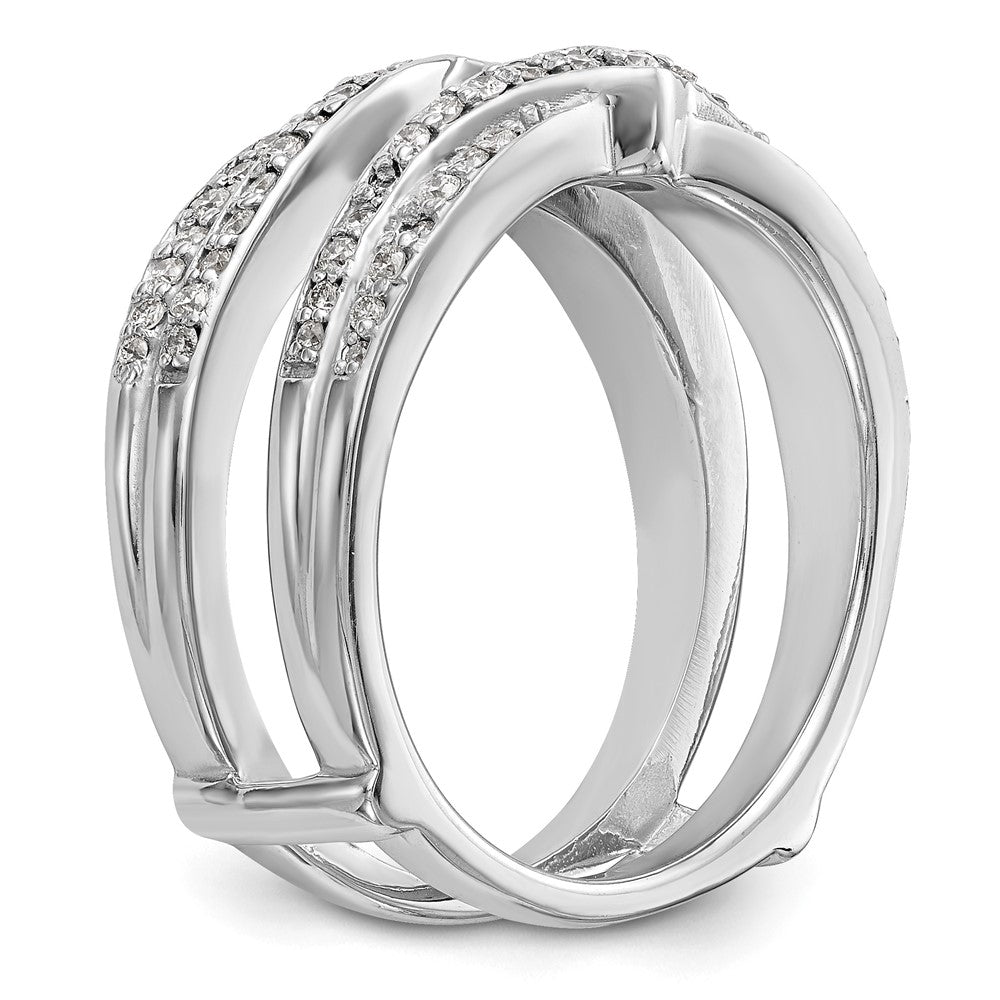 14K White Gold 1/2 carat Diamond Complete Ring Guard