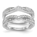14K White Gold 1/2 carat Diamond Complete Ring Guard