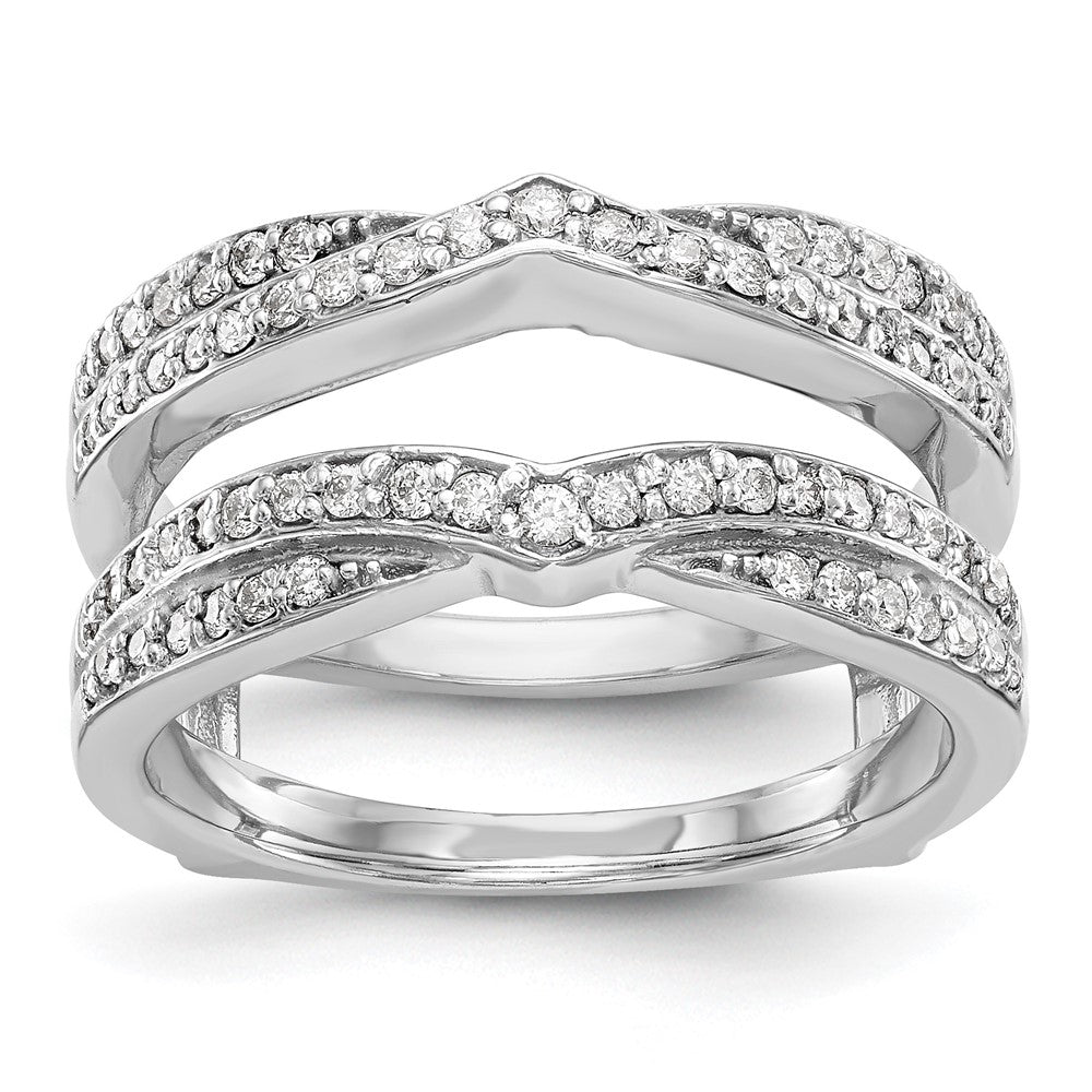 14K White Gold 1/2 carat Diamond Complete Ring Guard