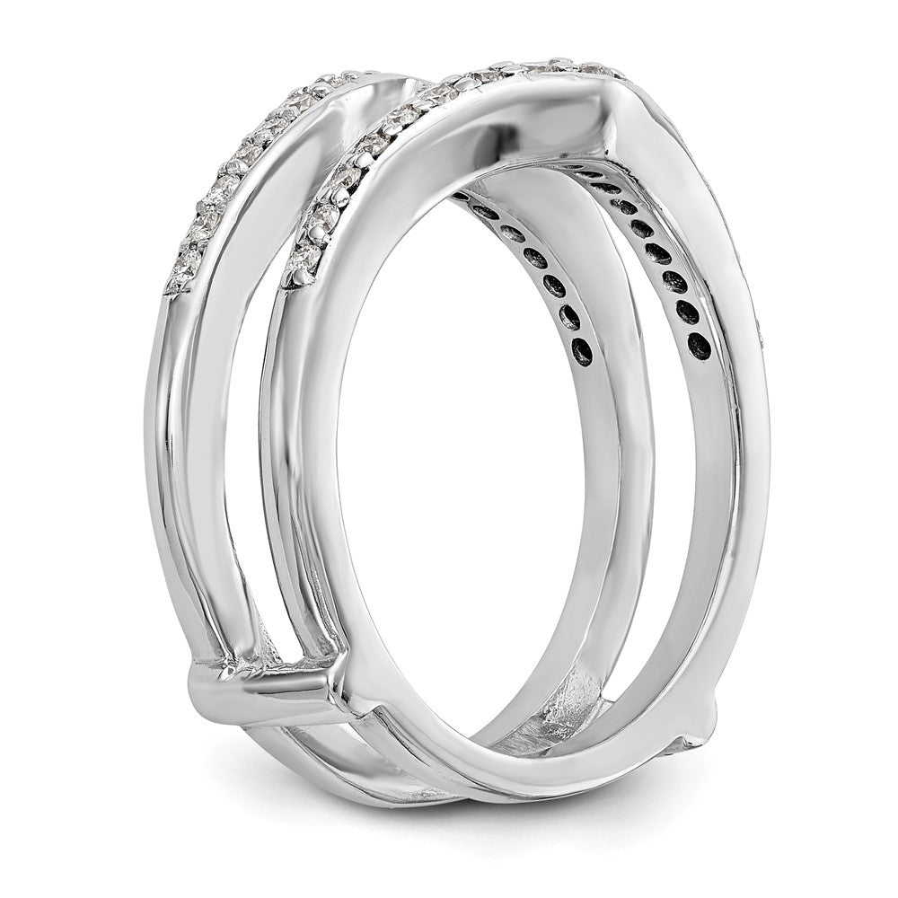 14K White Gold 1/2 carat Diamond Complete Ring Guard