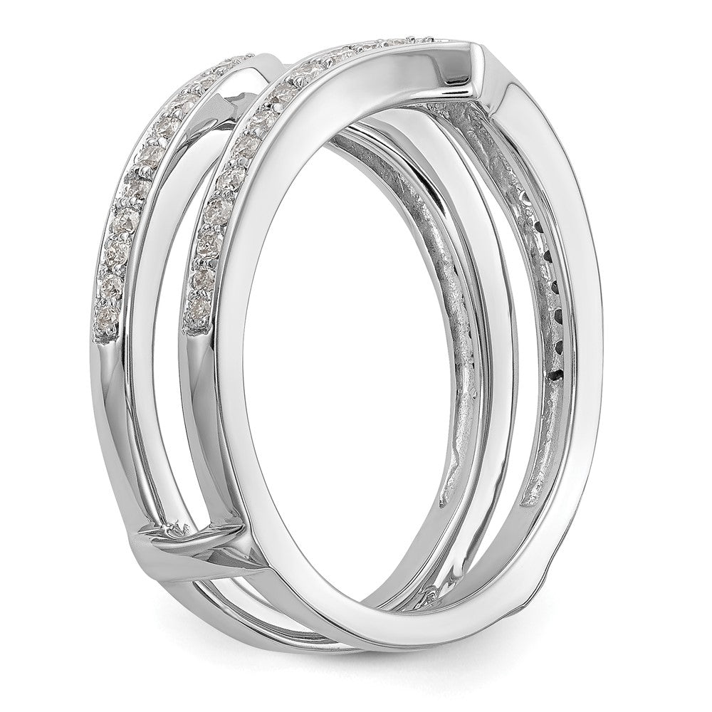 14K White Gold 1/3 carat Diamond Complete Ring Guard