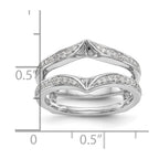 14K White Gold 1/3 carat Diamond Complete Ring Guard