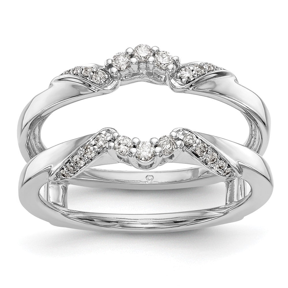 14K White Gold 1/5 carat Diamond Complete Ring Guard