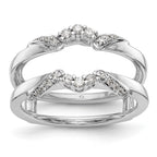 14K White Gold 1/5 carat Diamond Complete Ring Guard