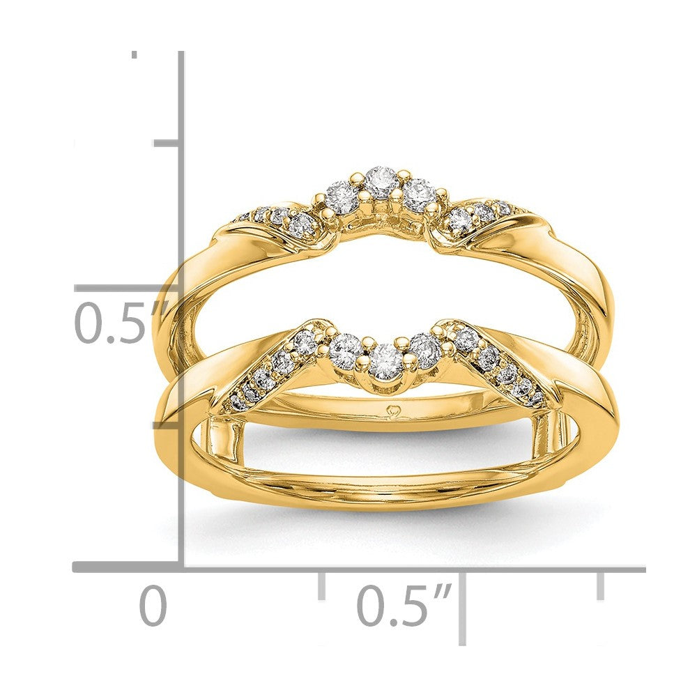 14K Yellow Gold Diamond Guard