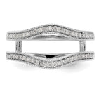 14K White Gold 1/4 carat Diamond Complete Ring Guard
