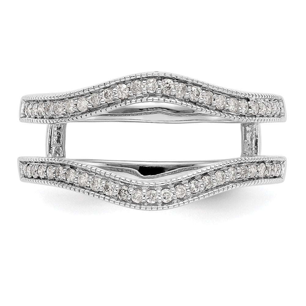 14K White Gold 1/4 carat Diamond Complete Ring Guard