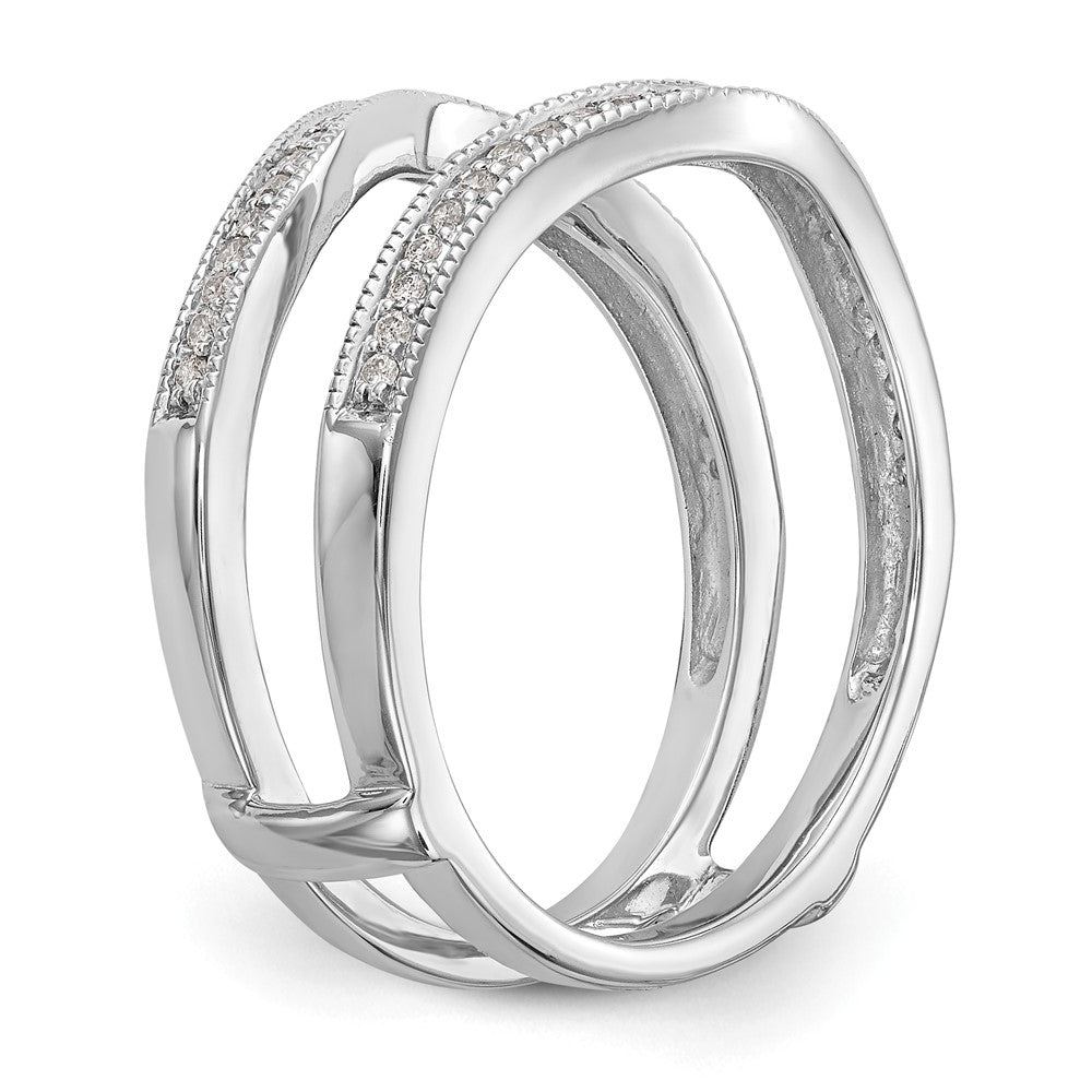 14K White Gold 1/4 carat Diamond Complete Ring Guard