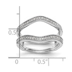 14K White Gold 1/4 carat Diamond Complete Ring Guard