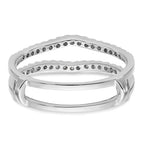 True Origin 14K White Gold 1/4 carat Lab Grown Diamond VS+ F+ Complete Ring Guard