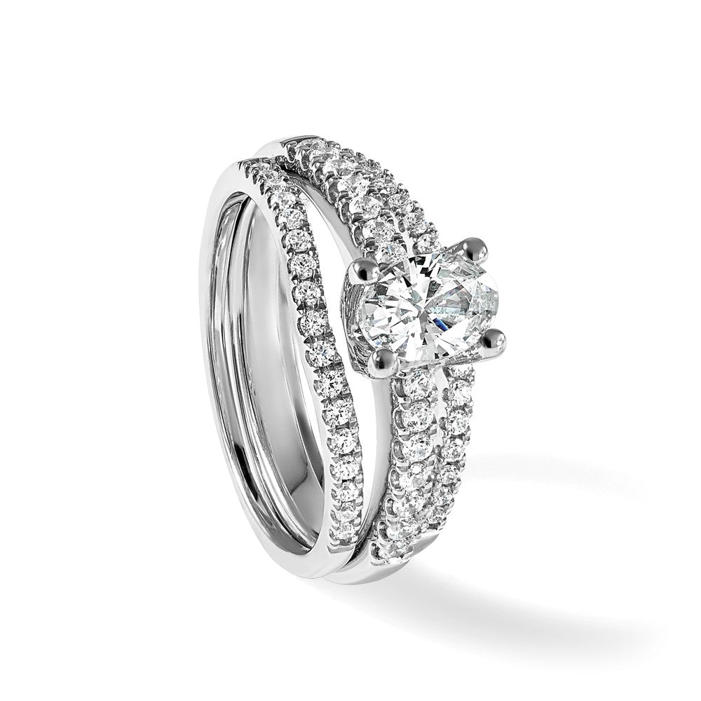 14K White Gold 1/4 carat Diamond Complete Ring Guard
