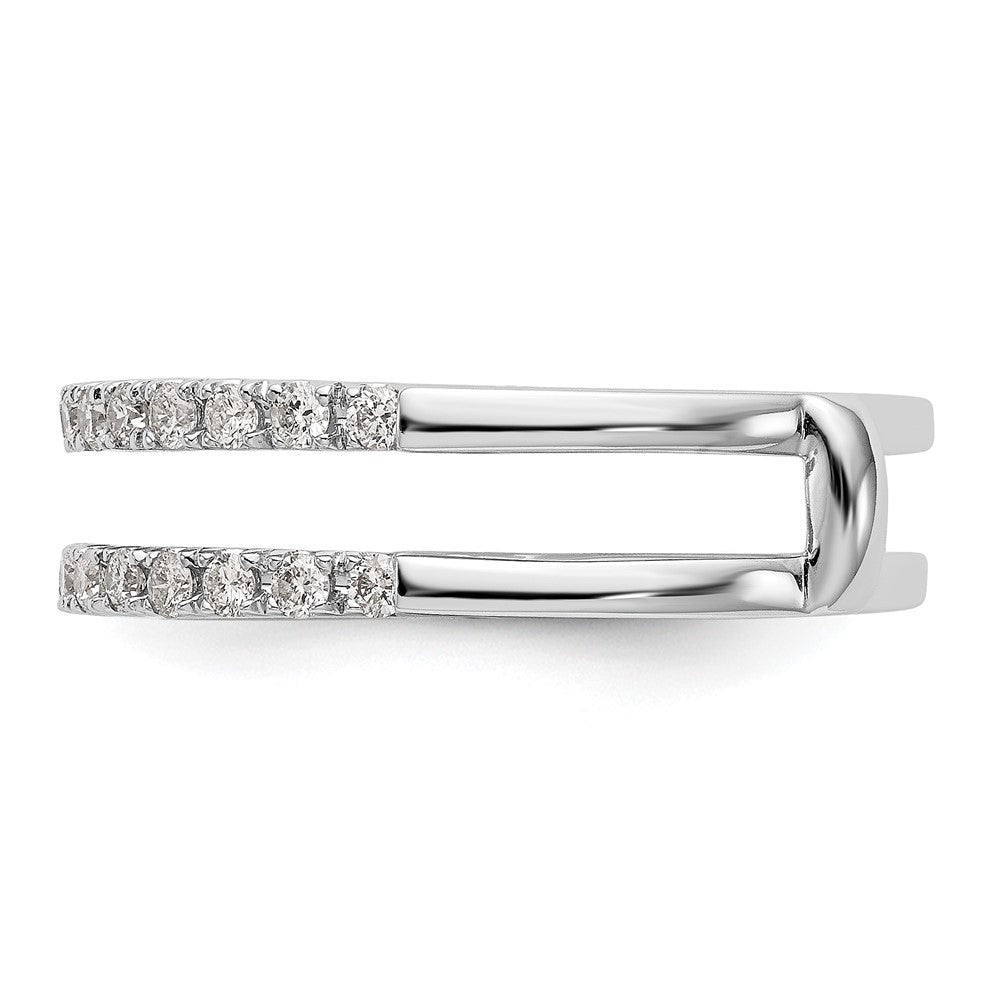 True Origin 14K White Gold 1/2 carat Lab Grown Diamond VS+ F+ Complete Ring Guard