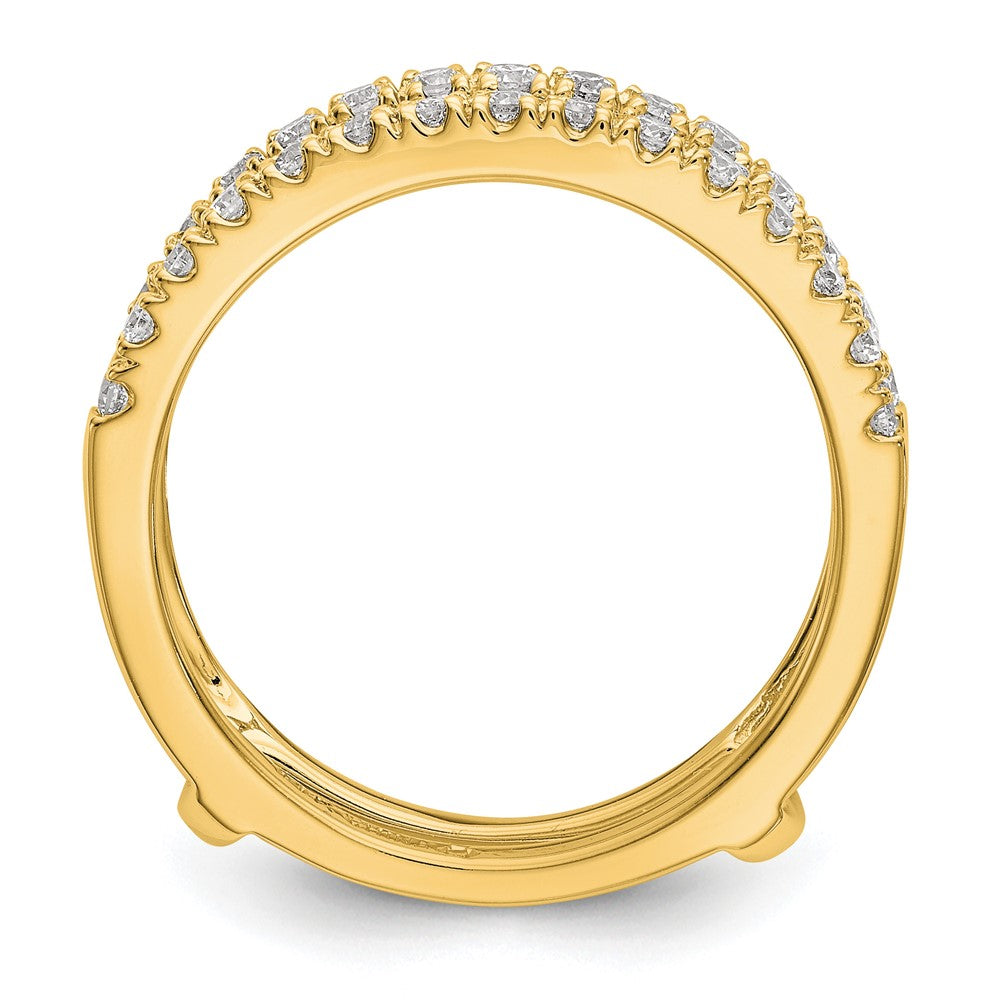 True Origin 14K Yellow Gold 1/2 carat Lab Grown Diamond VS+ F+ Complete Ring Guard