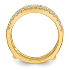 True Origin 14K Yellow Gold 1/2 carat Lab Grown Diamond VS+ F+ Complete Ring Guard