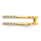 True Origin 14K Yellow Gold 1/2 carat Lab Grown Diamond VS+ F+ Complete Ring Guard