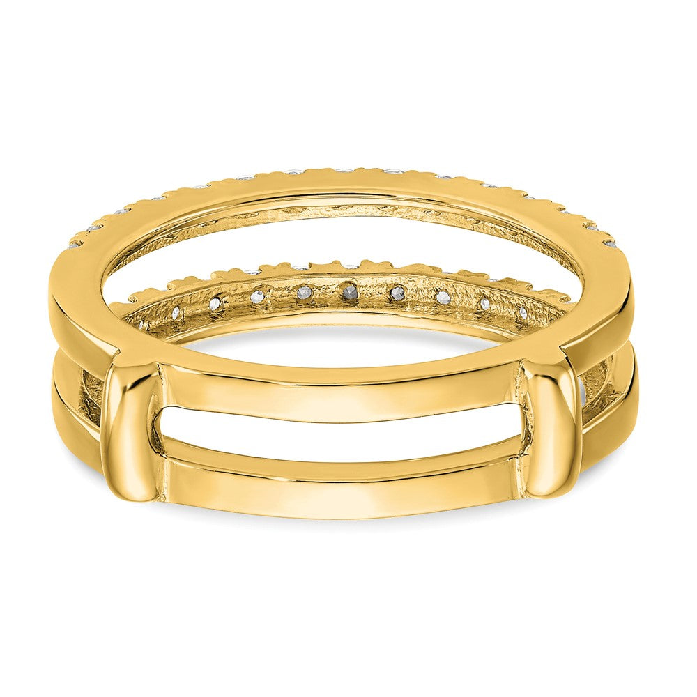 True Origin 14K Yellow Gold 1/2 carat Lab Grown Diamond VS+ F+ Complete Ring Guard