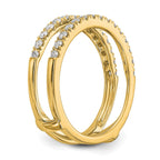 True Origin 14K Yellow Gold 1/2 carat Lab Grown Diamond VS+ F+ Complete Ring Guard