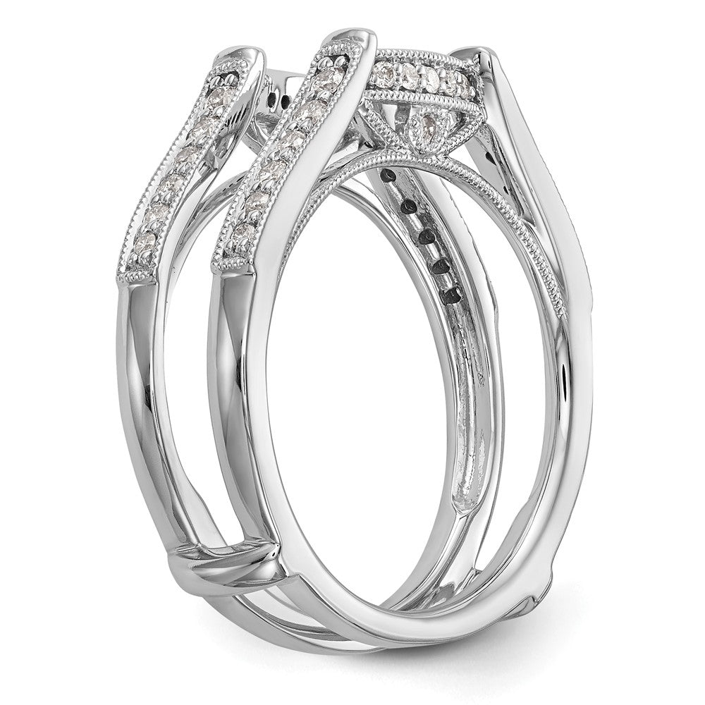 14K White Gold 1/3 carat Diamond Complete Ring Guard