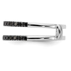 14K White Gold 1/2 carat Black Diamond Complete Ring Guard