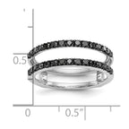 14K White Gold 1/2 carat Black Diamond Complete Ring Guard