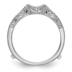 14K White Gold 1/4 carat Blue and White Diamond with Black Rhodium Complete Ring Guard