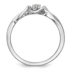 First Promise 14k White Gold 1/20 carat Round Diamond Complete Promise/Engagement Ring