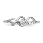First Promise 14k White Gold 1/20 carat Round Diamond Complete Promise/Engagement Ring