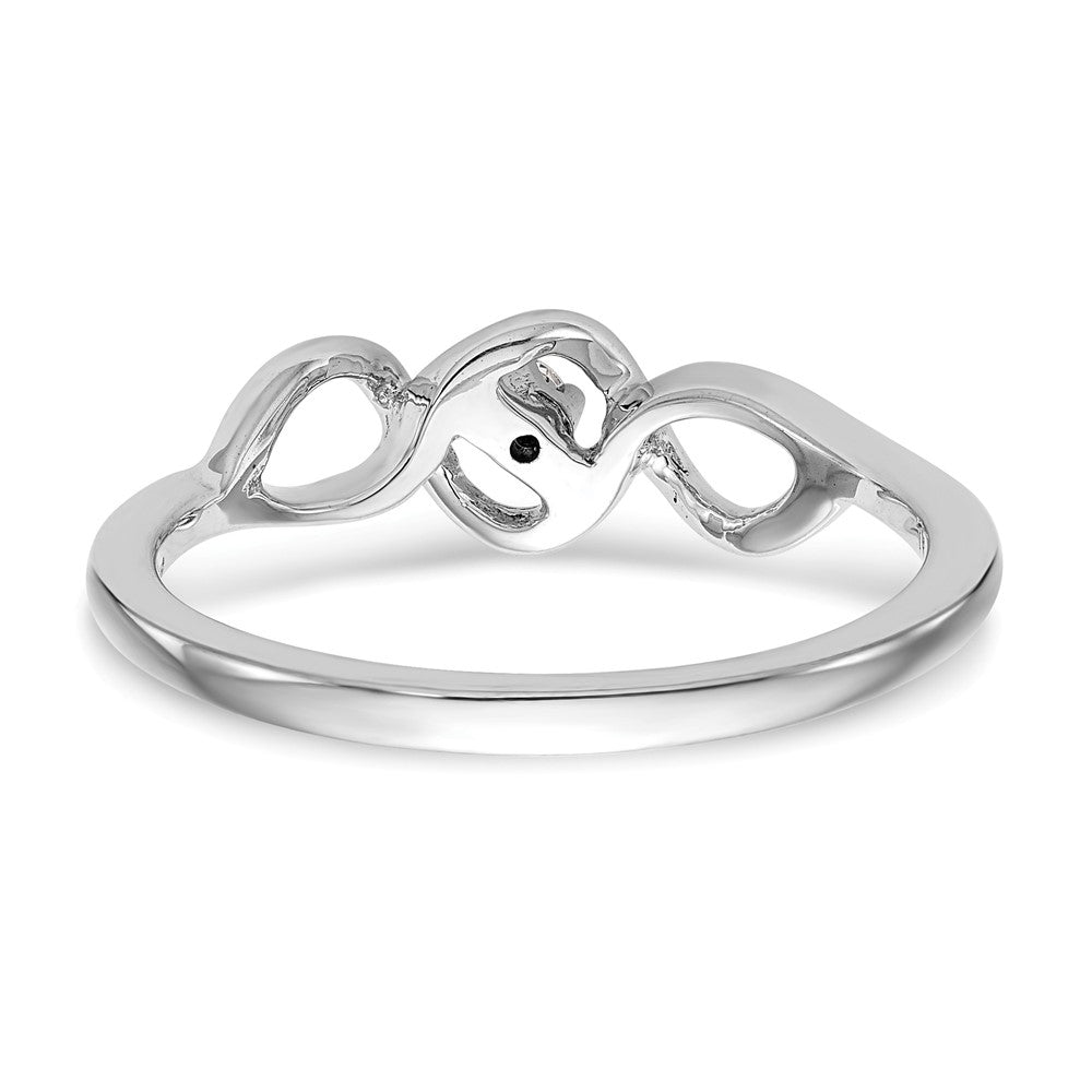 First Promise 14k White Gold 1/20 carat Round Diamond Complete Promise/Engagement Ring