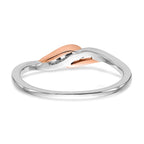 First Promise 14k White and Rose Gold 1/20 carat Round Diamond Complete Promise/Engagement Ring