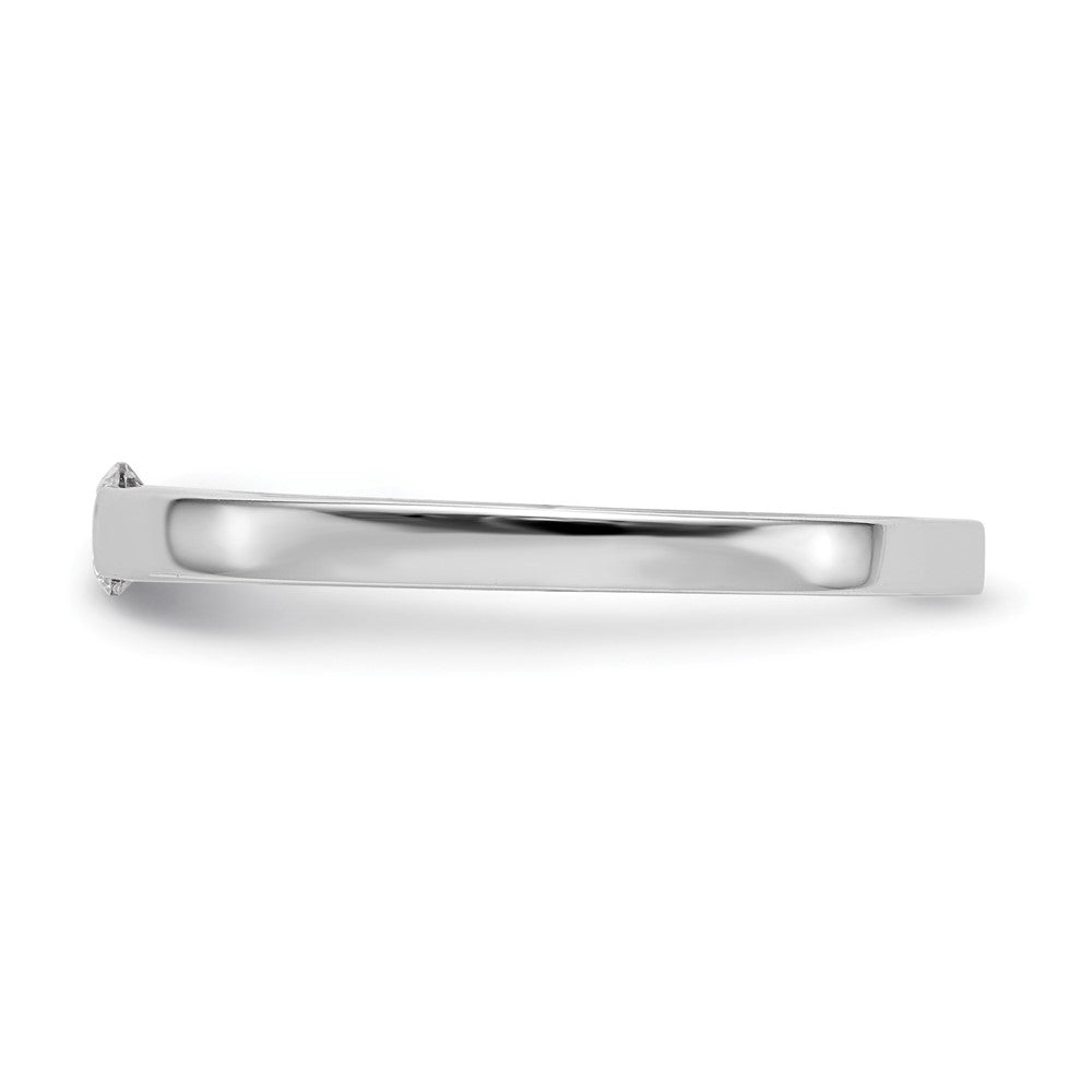 First Promise 14k White Gold Heart Shank 1/10 carat Round Diamond Complete Promise/Engagement Ring