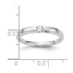 First Promise 14k White Gold Heart Shank 1/10 carat Round Diamond Complete Promise/Engagement Ring