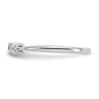 First Promise 14k White Gold 3-Stone 1/4 carat Round Diamond Complete Promise/Engagement Ring