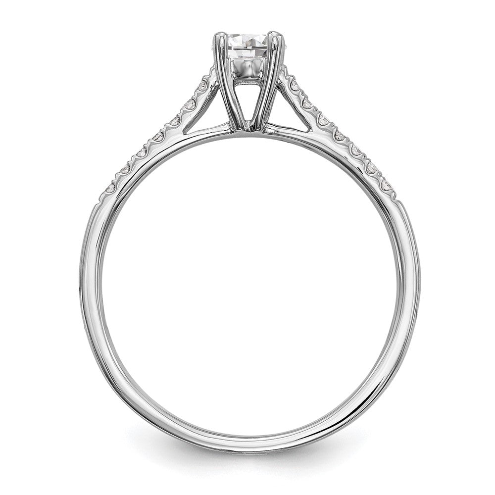 First Promise 14k White Gold 1/5 carat Round Diamond Complete Promise/Engagement Ring