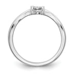First Promise 14k White Gold Cluster .03 carat Round Diamond Complete Promise/Engagement Ring
