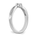 First Promise 14k White Gold Cluster .03 carat Round Diamond Complete Promise/Engagement Ring